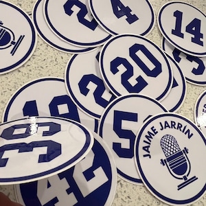 3” Dodgers Ring of Honor Sticker Set