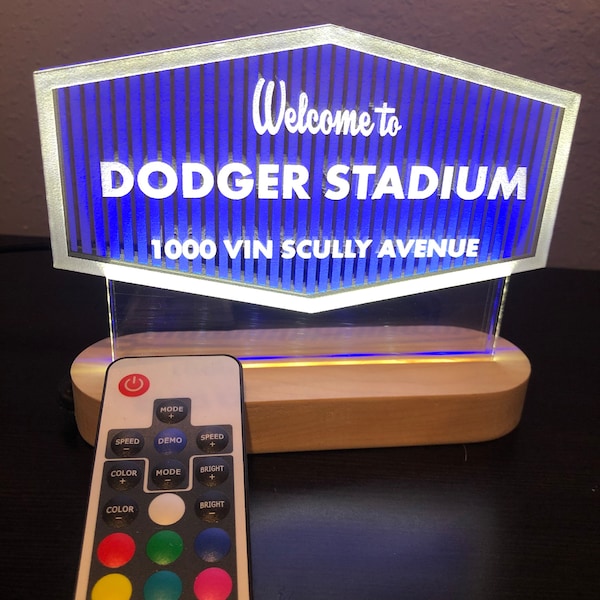 Los Angeles Dodgers Fan ,LED Sign, Dodger Stadium Light, Baseball Neon Sign, MLB Fan Gift, Man Cave Decor, Sports LED Wall Art