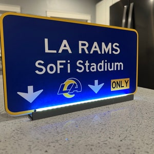 LA Rams SoFi Stadium Fwy sign