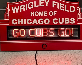 Custom Wrigley Field Cubs Dot Matrix Display