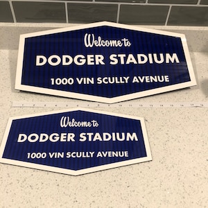 18” Wide Welcome to Dodger Stadium sign