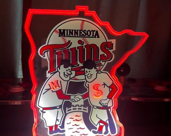 Minnesota Twins LED-Schild: Zielfeld inspiriert, Farbe Fernbedienung