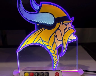 Minnesota Vikings LED Sign: Custom NFL Man Cave Decor