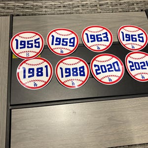 5” Dodgers inspired  Stadium Pennant Stickers