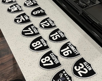 Raiders Retired and custom number Set