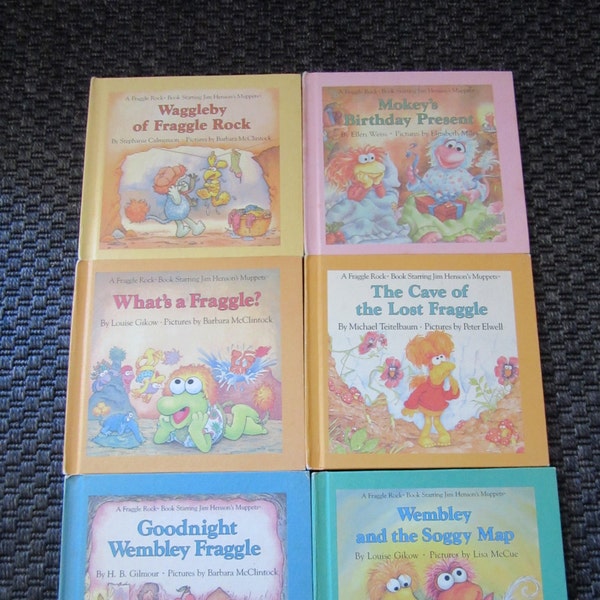 6 Vintage Fraggle Rock Books Jim Hensons Muppets 1984, Fraggle Rock Books, Fraggle Rock,