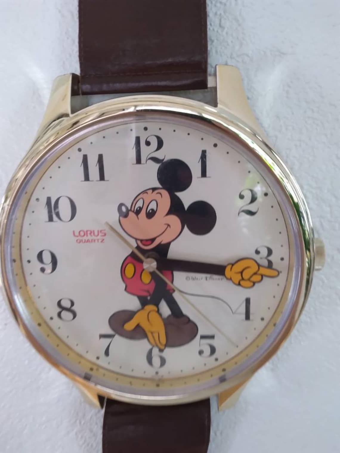 Vintage Lorus Quartz Mickey Mouse Large Watch Wall Clock Etsy