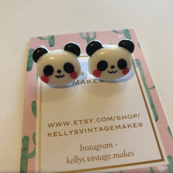 EARRINGS Cutest panda studs