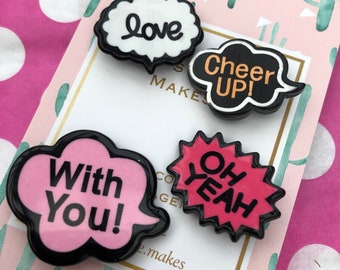 PIN - Set of 4 love saying pins