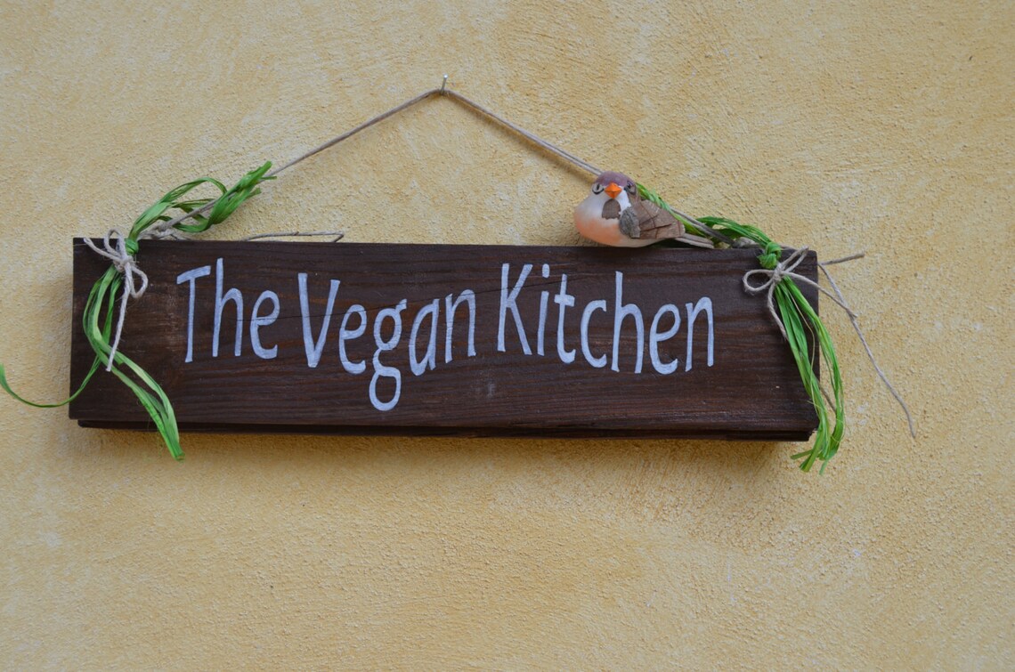 Sign THE VEGAN KITCHEN Etsy