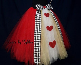 Halloween Tulle Costume Queen of Hearts Skirt Adult Teen - Etsy