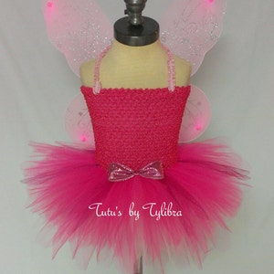 Fairy Tutu Dress Costume with Fairy Wings, Pink Fairy Costume, Fairy Tutu, Fairy Princess Costume, Fairy Costume, Pink Butterfly Costume