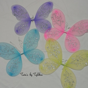 Fairy Wings, Glitter Fairy Wings, Costume Wings, Butterfly Wings, Tinkerbell Wings, Fairy Princess Wings, Party Favors, Child Fairy Wings