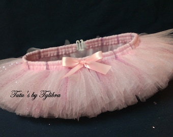 Baby Pink Sparkle Dog Tutu, Pet Tutu, Pet Clothing, Pet Outfit, Pet Party Favor, Wedding Pet Tutu