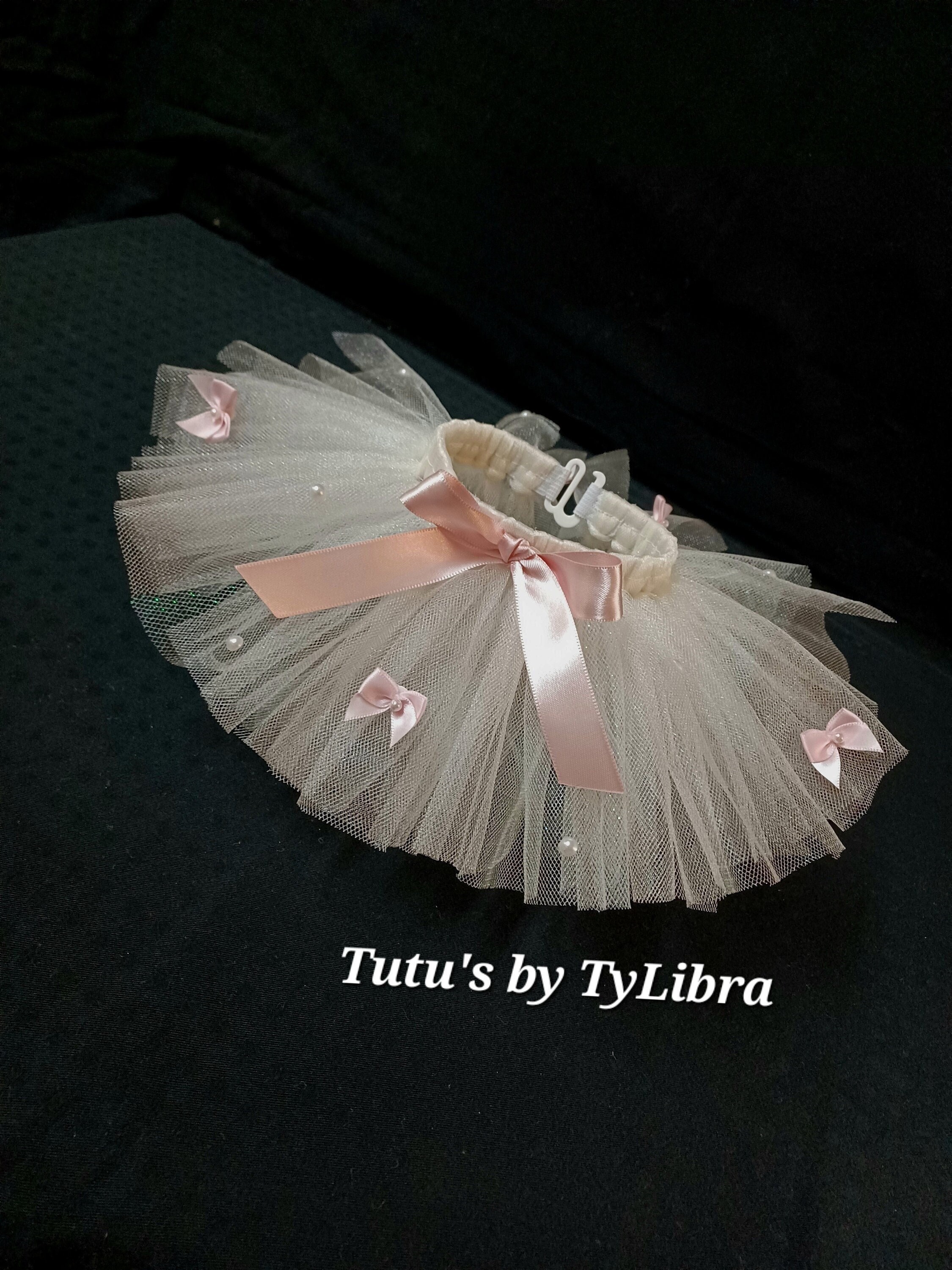 Bow and Pearl Sparkle Dog Tutu, Bow Pet Tutu, Pet Clothing, Pet Outfit, Pet Birthday Outfit, Wedding Pet Tutu, Easter Pet Tutu, Pearl Tutu