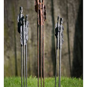 People Metal art Large garden metal sculpture Family gift image 3