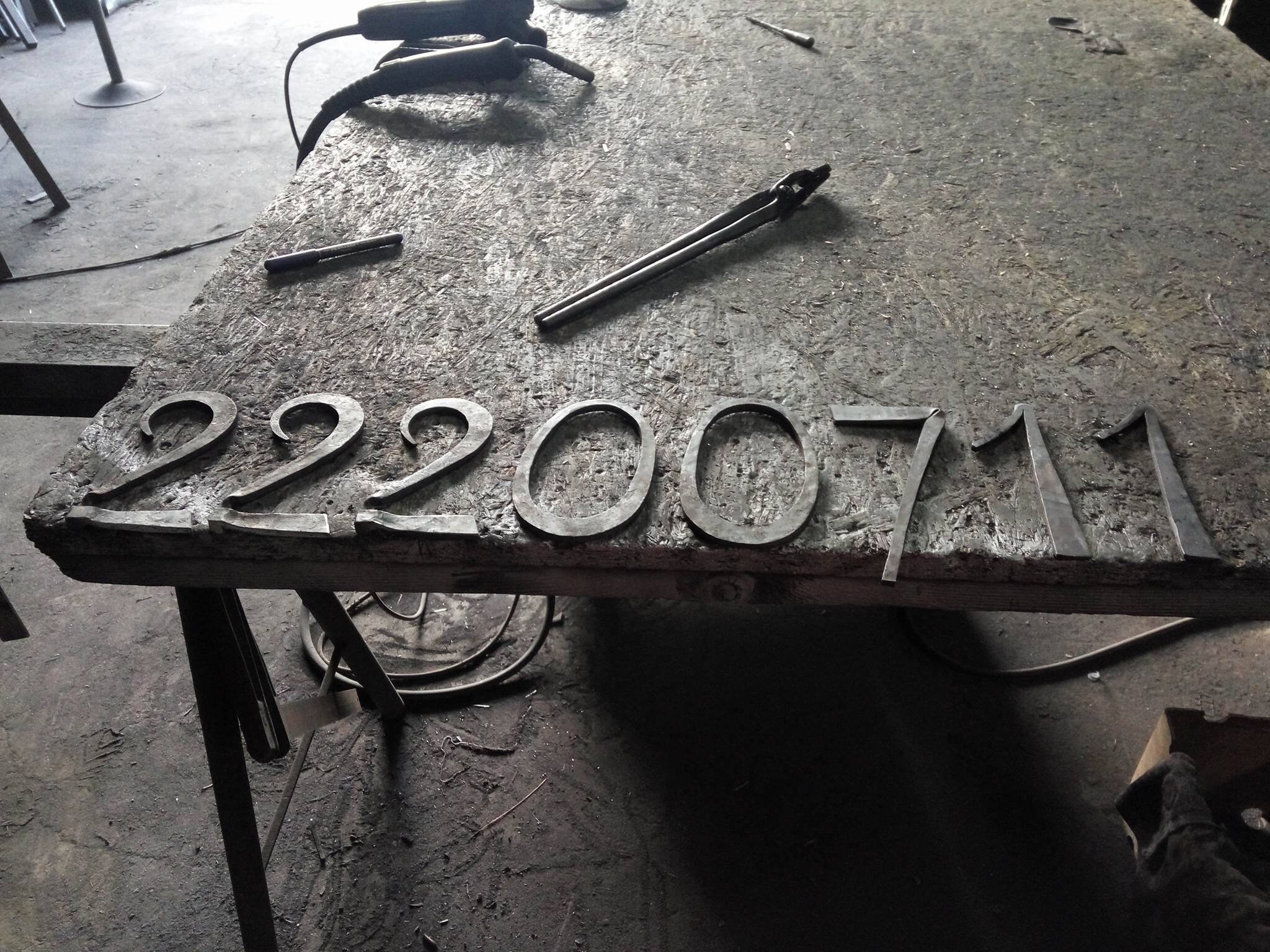 Large Metal House Numbers Hand Wrought Iron House Etsy Australia