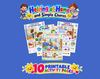 Preschool Life Skills Worksheets: Helping at Home and Simple Chores Activities
