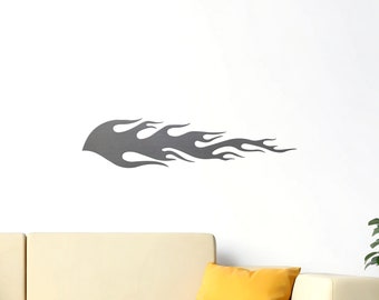 18" Metal Flame for Hot Rod Rat Rod Street Rod Chopper Bobber Motorcycle Painter's Stencil Style 1 LH