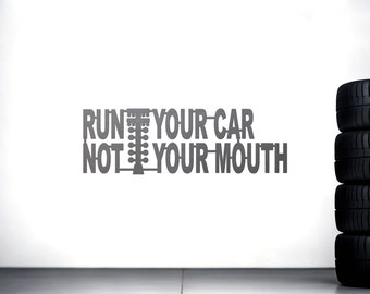 Run Your Car Metal Wall Garage Mancave Sign Drag Race Tree Racer Gift Idea