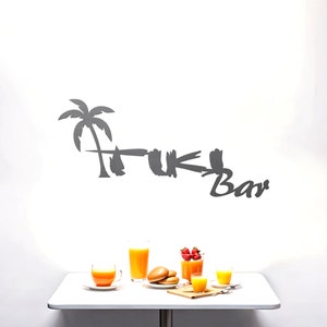 Tiki Bar Mancave Pub Pool Room Metal Art Sign Beach Hawaii Tropical Decor