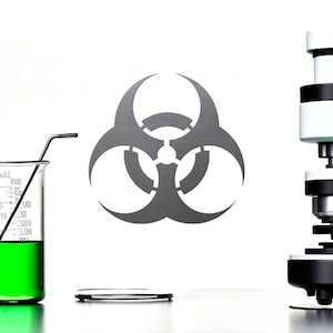 Biohazard Metal Emblem 6&quot;