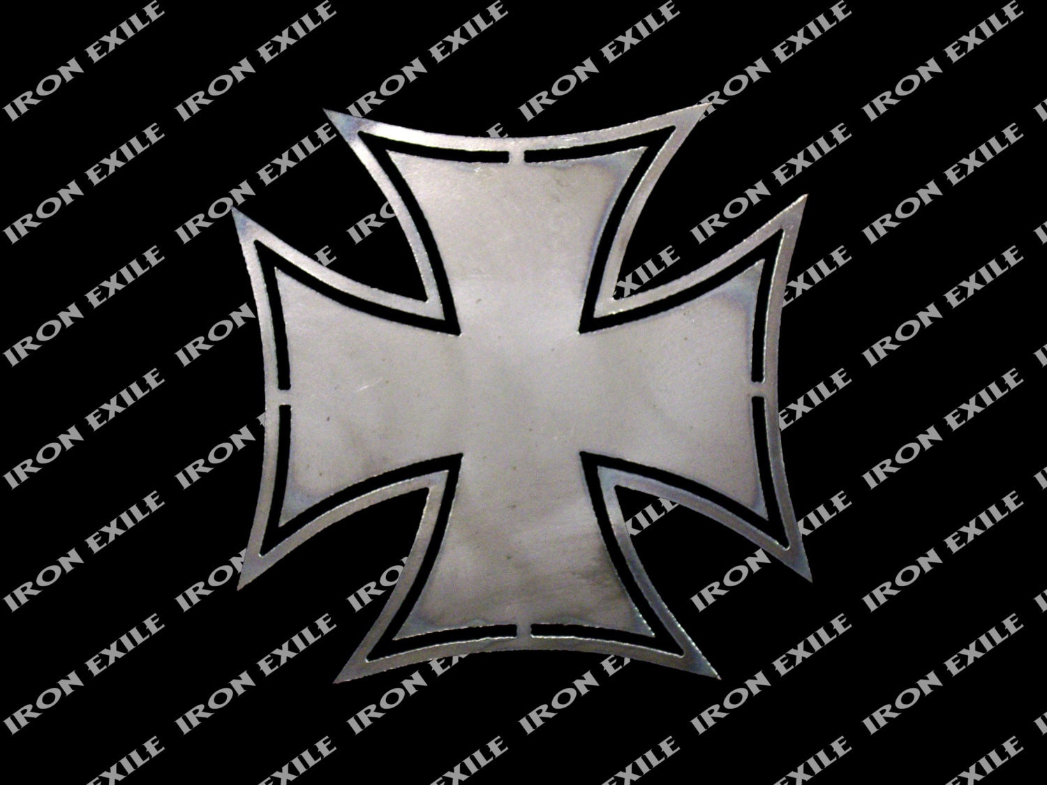One 5" Rat Rod Red Iron Cross Decal Sticker Distressed Parts ProSticker 765