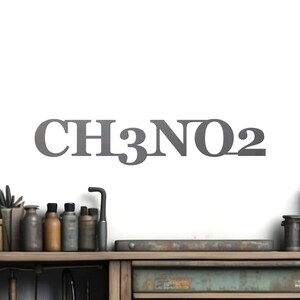 CH3NO2 Metal Sign Nitro Methane