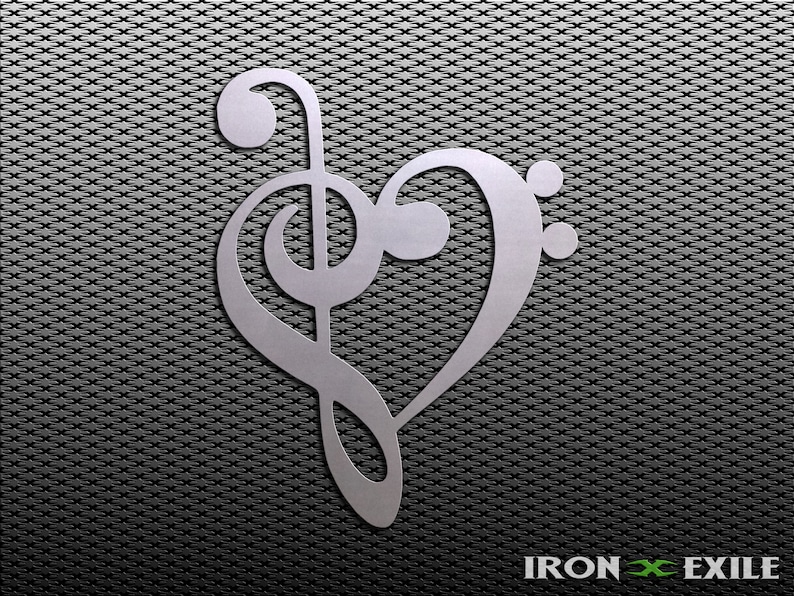 Bass Treble Heart Etsy etsy