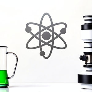 Atom Atomic Metal Symbol Emblem Badge Rat Rod Metal Wall Art Sign Plasma Cut
