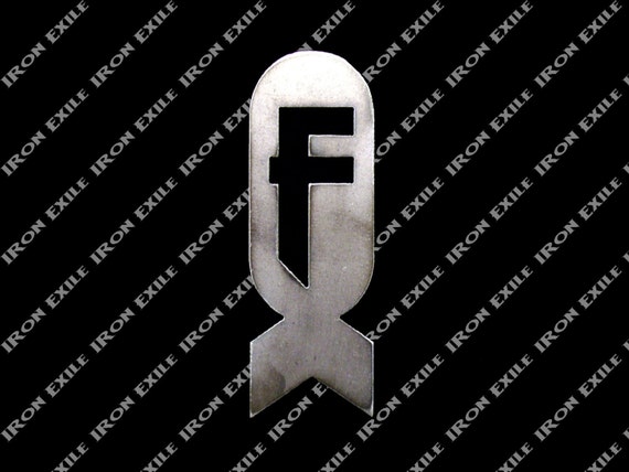 Metal Emblem Badge Patch Punk Rock Rocket Hot Rat Rod Chopper Biker F BOMB