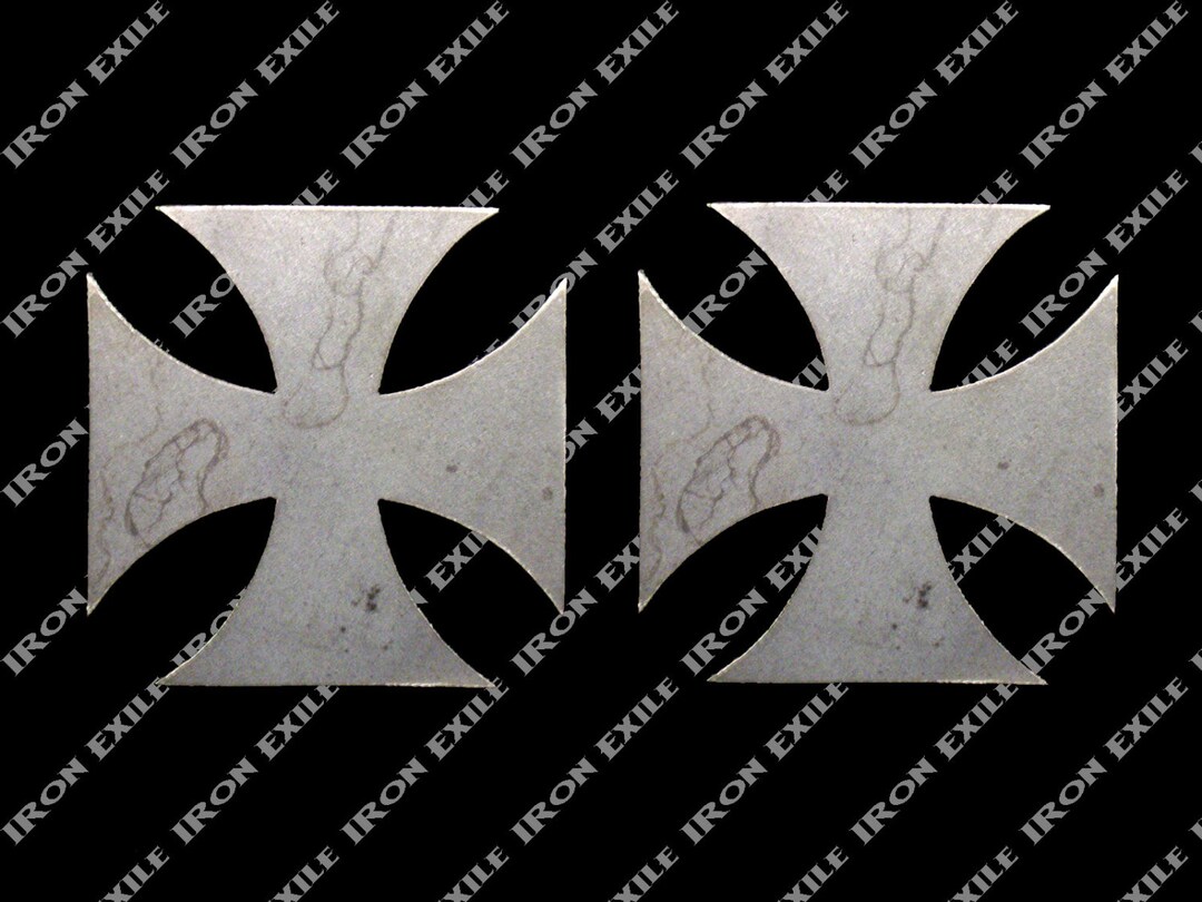 Pair of Metal Maltese Iron Cross 3x3x1/8 Etsy