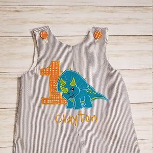 Toddler birthday outfit, Boy birthday outfit, toddler dinosaur outfit, Birthday dinosaur outfit, birthday overalls, dinosaur outfit