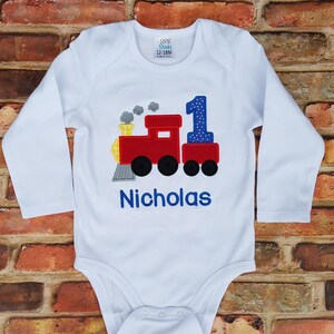 Boys train birthday, boys birthday shirt, train birthday shirt, first birthday boy, train party, toddler boy birthday, personalized shirt