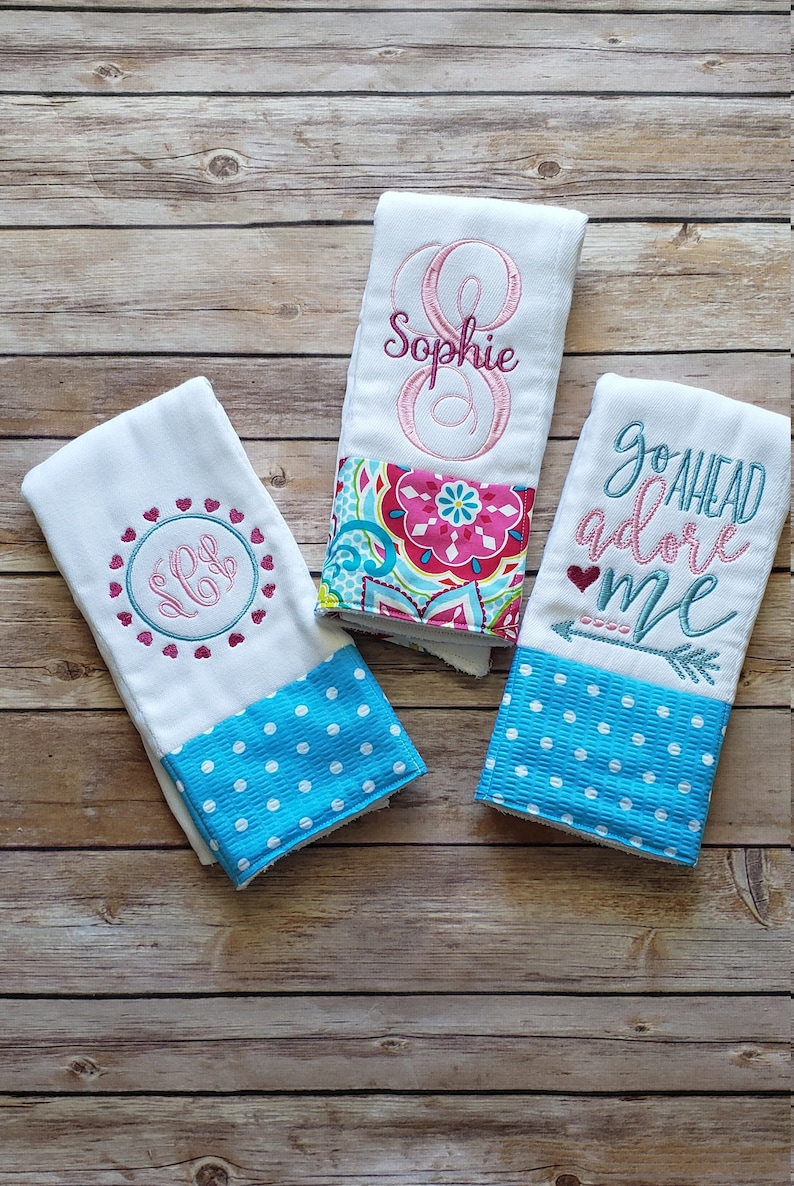 Personalized burp cloth girl girl burp cloth personalized Etsy