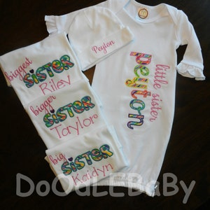 Nouvelle tenue de frères et soeurs de bébé, nouveau-né, tenue de frères et soeurs, nouvelle tenue de frères et soeurs, nouvelle tenue de bébé, frère bébé, grande soeur ensemble, sœur tenue, bébé