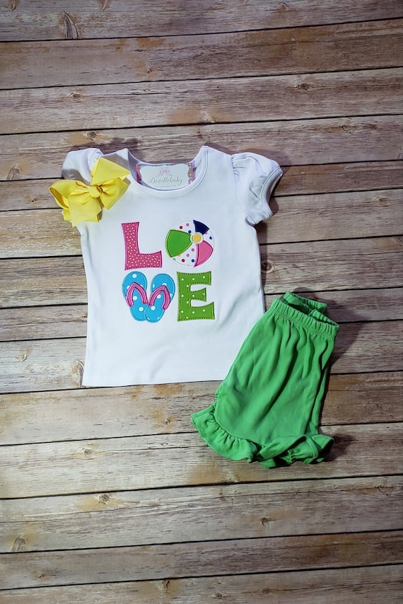 Baby girls short set, baby girls outfit, girls short set, baby short set, girls beach set, toddler summer clothes, girl beach shirts