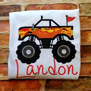 Boy truck shirt, boy shirt, boy birthday shirt, monster truck shirt, boy monster truck, truck birthday shirt, personalized shirt boy