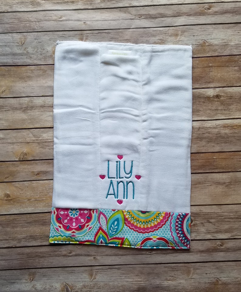 Girl Burp Cloth Set Burp Cloth Set Girl Burp Cloth Baby Etsy