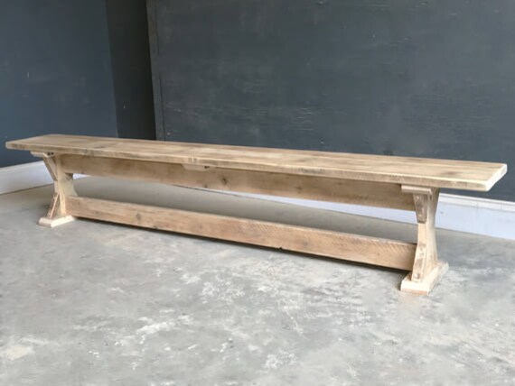 Braced I Frame Reclaimed Timber Bench Rustic Vintage Bench Etsy