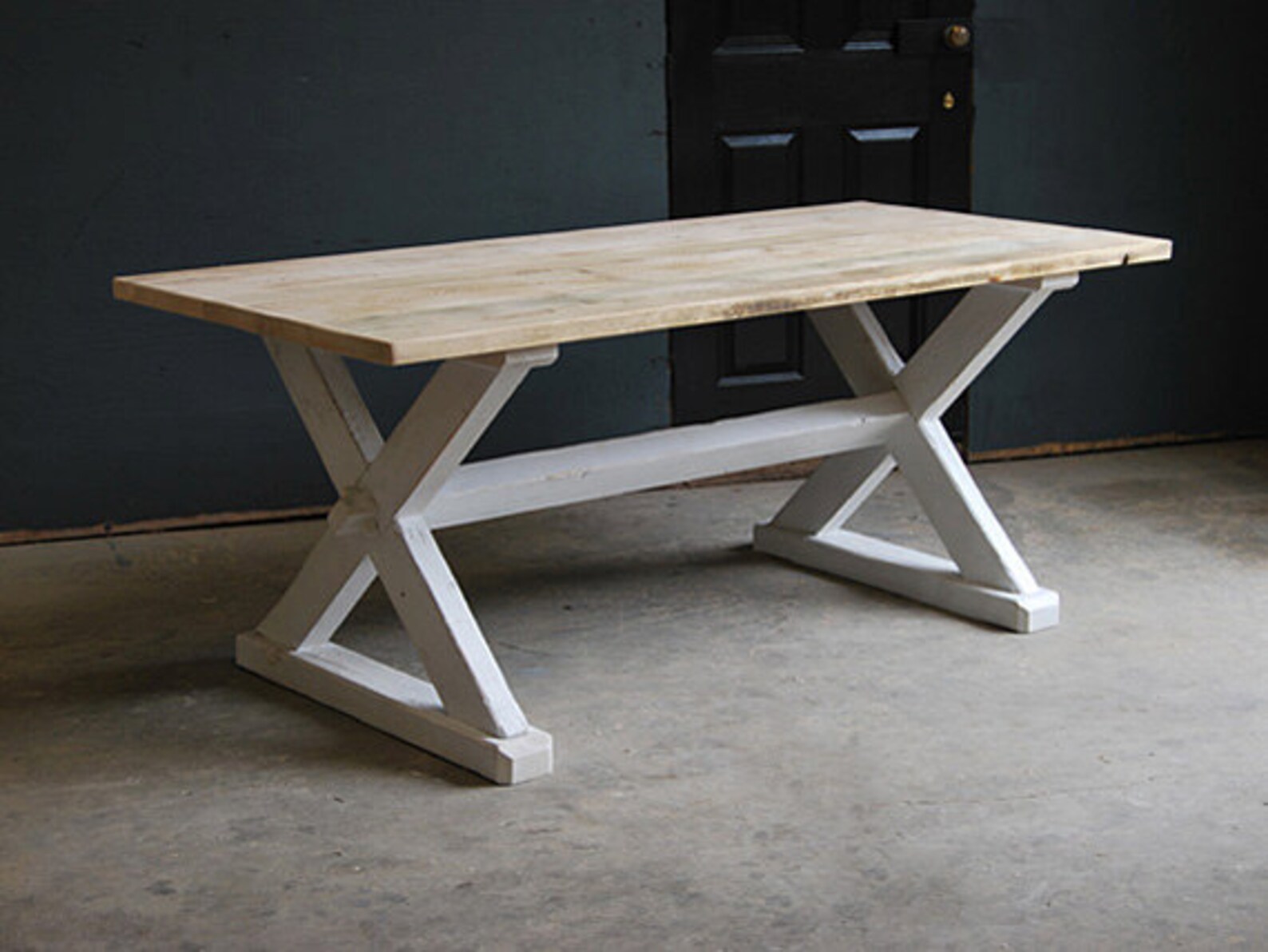 Vintage Kitchen or Dining X Frame Rustic Table Made From - Etsy UK