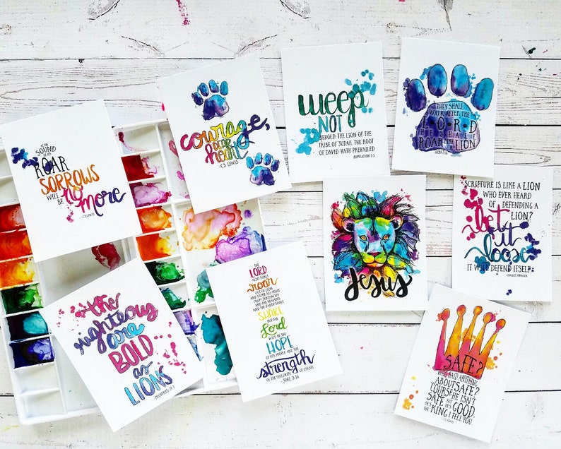 The Lion Of The Tribe Of Judah Christian Journaling Cards 3x4 Etsy