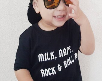 Rock N Roll Kids T-Shirt / Rock Kids Clothes / Rock n Roll Kids Gift for Boys or Girls Metal