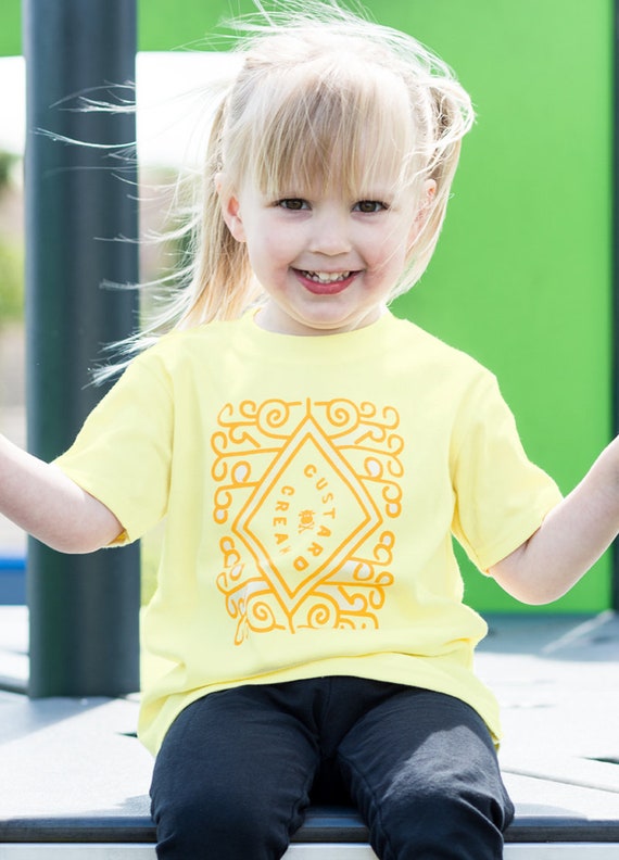 Cute Custard Cream Baby, Toddler & Kids Kids T-shirt Biscuit Print Tee  Short Sleeve Top Boys or Girls 