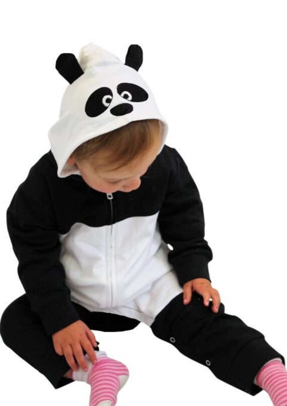 Panda Baby Romper Outfit for Boys or Girls Cute Animal Print Etsy