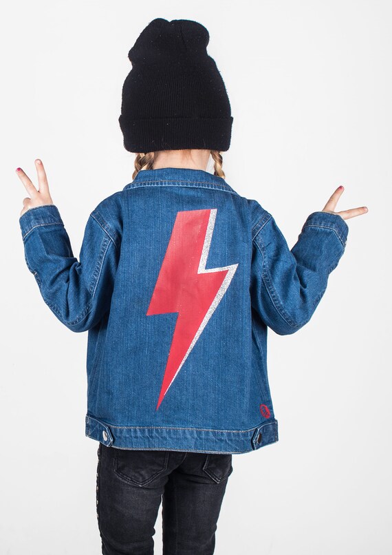 lightning bolt denim jacket