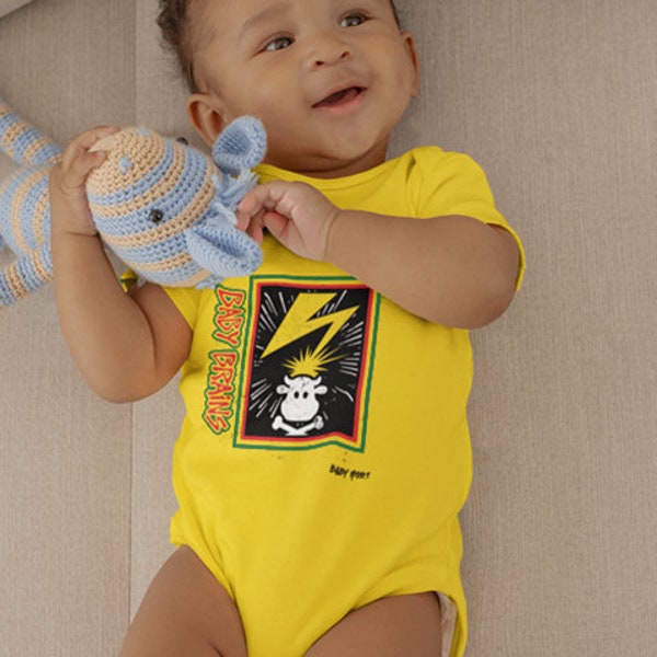 BABY BRAINS Punk Baby Grow | Bad Brains Hardcore Punk Reggae Bodysuit Vest Clothes | Music Lover New Baby Gift | Boys or Girls