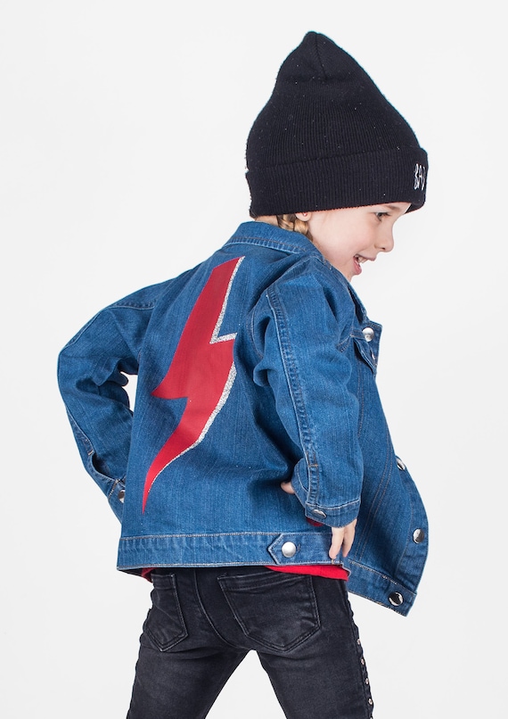lightning bolt denim jacket
