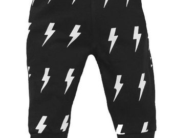 Baby + Kids Lightning Bolt Trousers | Toddler Lightning Pants | Unique + Alternative Boys & Girls Clothes