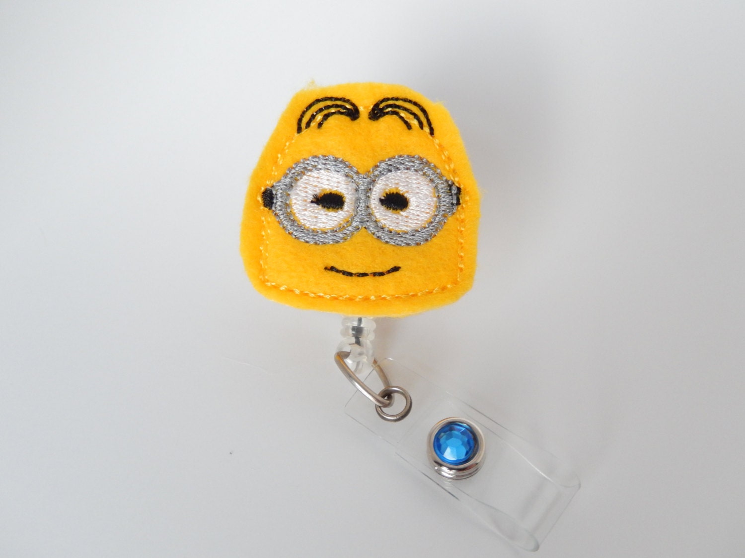 Minion Retractable Badge Holder Badge ID Reel Minion Badge Etsy